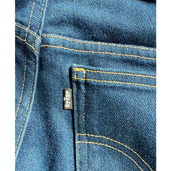 Vintage Levi's Cut off Jean Shorts Dark Wash Size 30 Waist Slim Fit Stretch - Picture 4 of 10